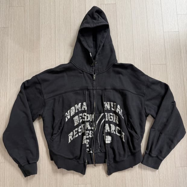 NOMANUAL 2-WAY ZIP UP HOODIE