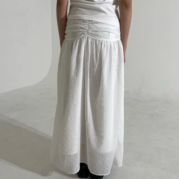 Wsc archive center drape maxi skirt