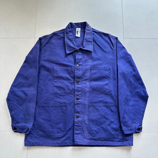 80s 프렌치 Barbe Bleue 페이디드 초어 워크 자켓 105