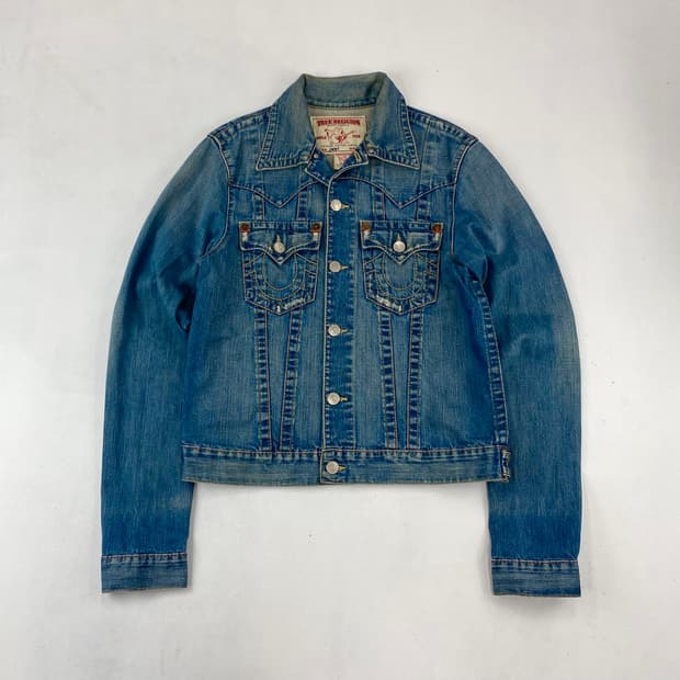 트루릴리전 스티치 포켓 데님 트러커 자켓 (100)