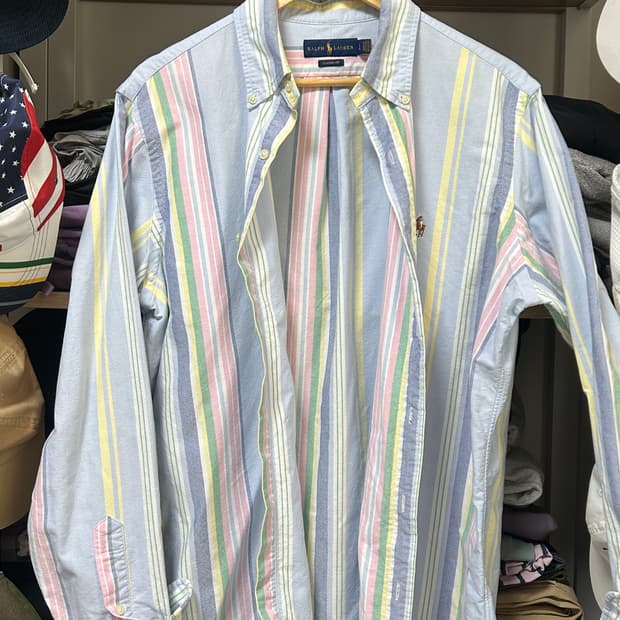 폴로 랄프로렌 옥스포드 스트라이프 셔츠 L(클래식핏)