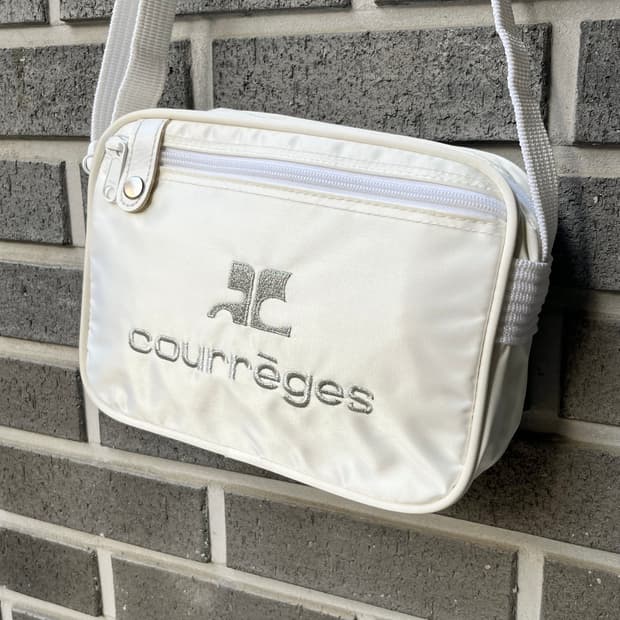 90s COURREGES 로고 크로스바디백