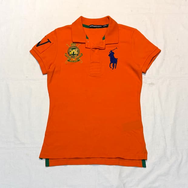 폴로 랄프로렌 빅포니 치프키프 딱붙핏 카라티 오렌지
