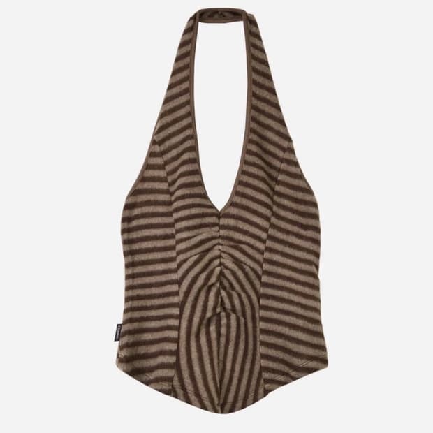 구해요 세릭 stripe halter neck sleeveless