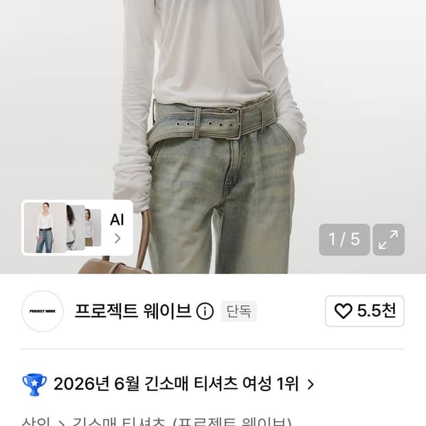 프로젝트 웨이브 시스루 딥 브이넥 티 블랙