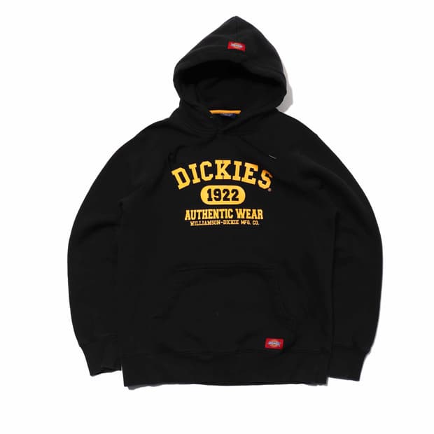 DICKIES 1922 베이직 프린팅 블랙 후드티 size M