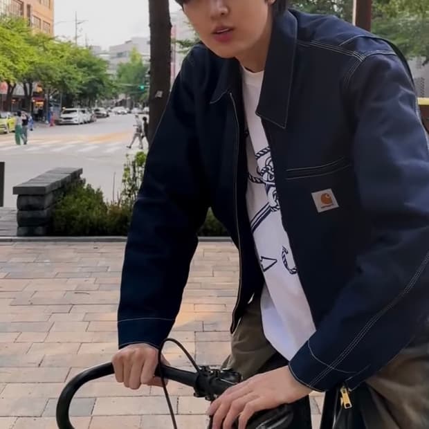 칼하트 WIP 노르코 데님 OG 디트로이트 자켓 블루 리지드