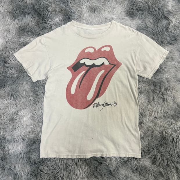 롤링스톤즈 1989 티셔츠 faded