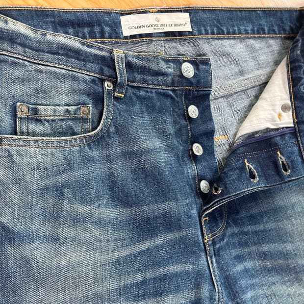 정품/이태리) 골든구스(GGDB) 'HAPPY' 빈티지 데님 