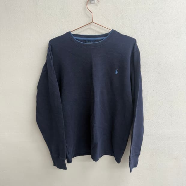 폴로 랄프로렌 와플 코튼 라운드넥 니트 (M)