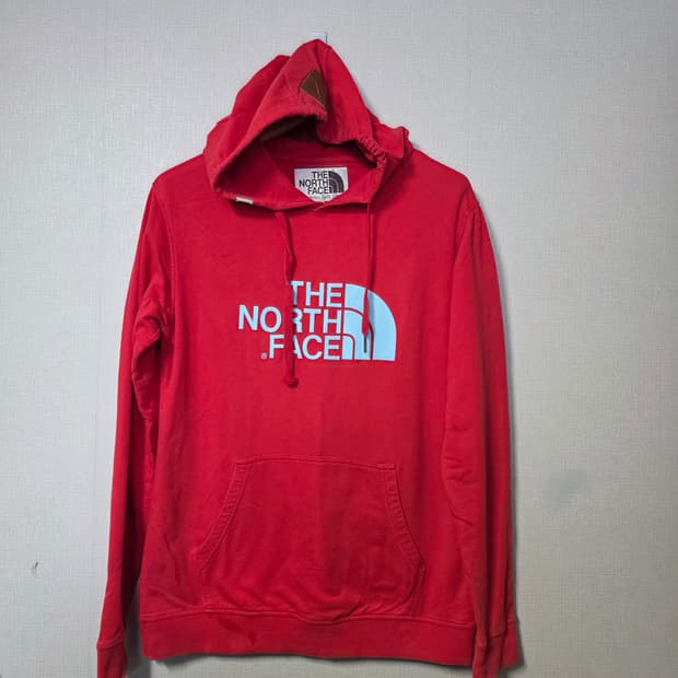 노스페이스 빨간색 빅로고 후드티  사이즈 100 남 여공용