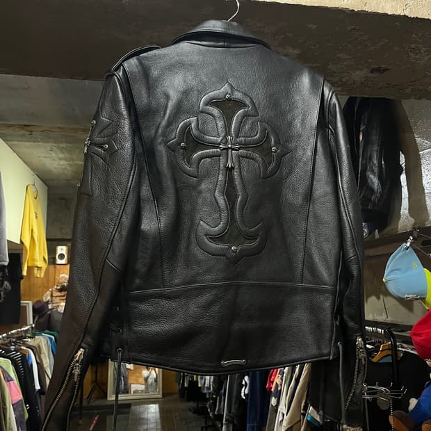 JPN 리얼 레더 커스텀 라이더 자켓 95size