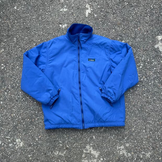 빈티지 90s 엘엘빈 플리스 웜업 자켓 