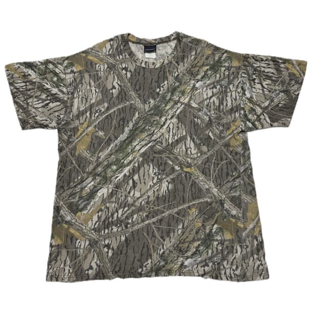 90s-00s 리얼트리 패턴 빈티지 반팔 티셔츠 XL