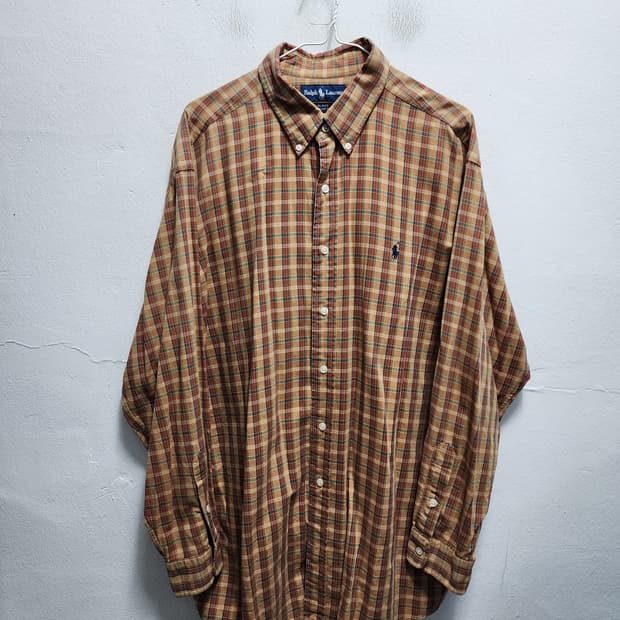 폴로 랄프로렌 BLAKE 체크 남방 XL
