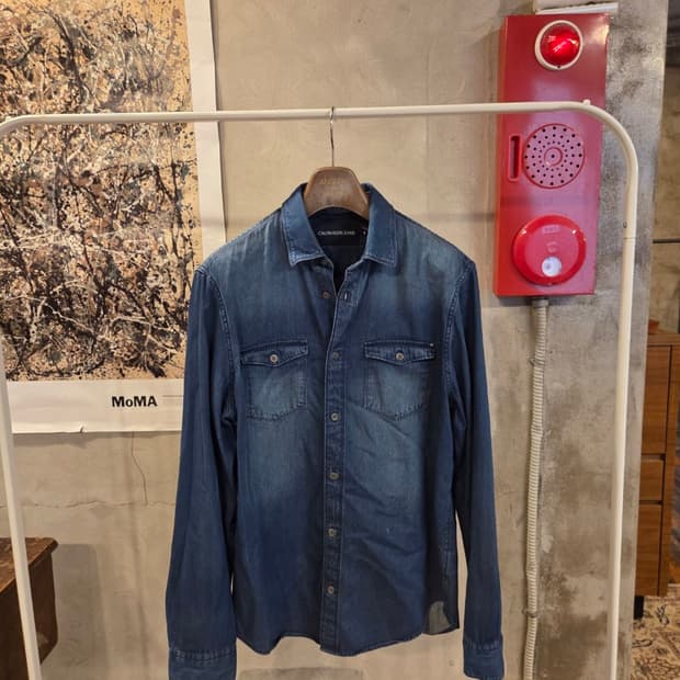 캘빈클라인 데님셔츠