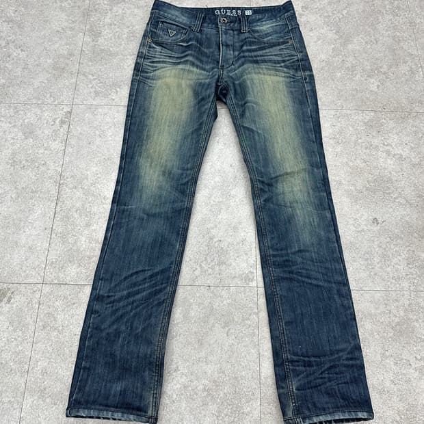 Guess 주름 가공 워싱진