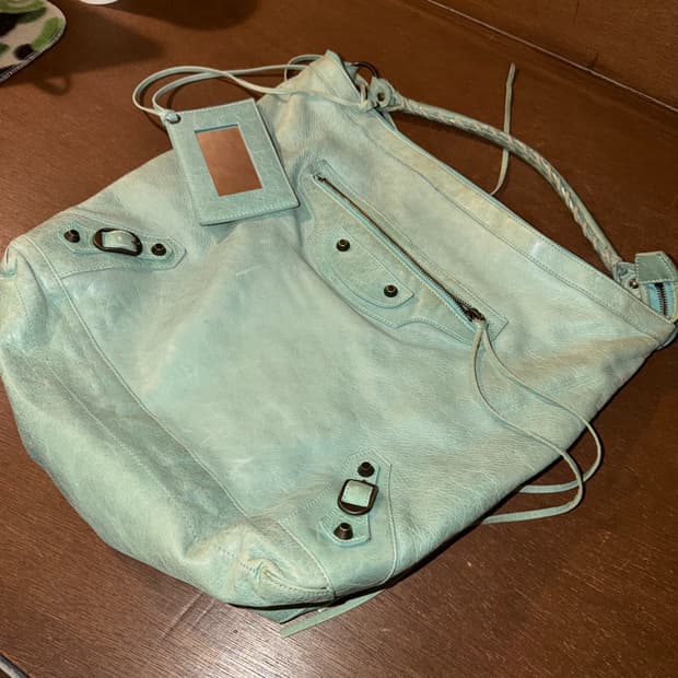 발렌시아가 모터백 티파니컬러 