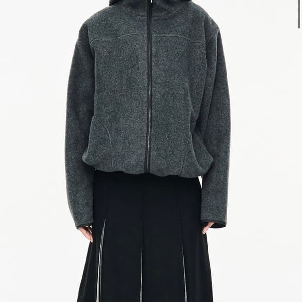 급처) Cerric 세릭 플리스 후디드 집업 차콜