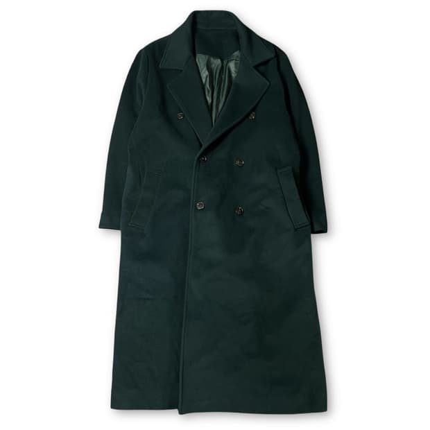 [미사용제품] 어반드레스 그린 롱 더블 코트 L