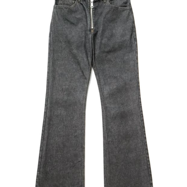 캐피탈 14oz 블랙 x 키나리 지퍼 플레어 팬츠 34
