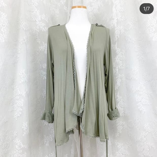 액시즈팜 말차 레이스 가디건