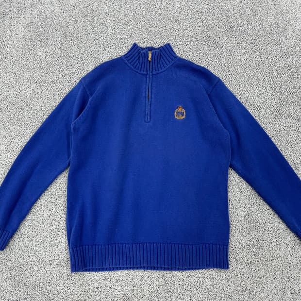 폴로 랄프로렌 반집업 니트