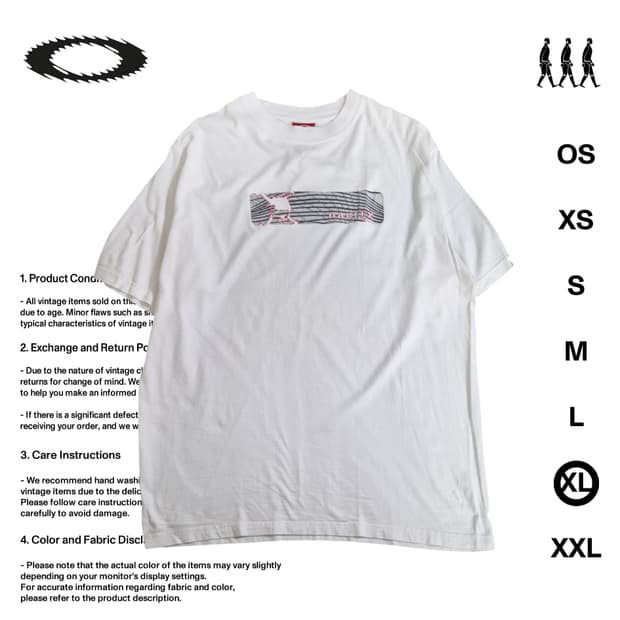 오클리 소프트웨어 스컬로고 프린팅 반팔티셔츠 XL사이즈