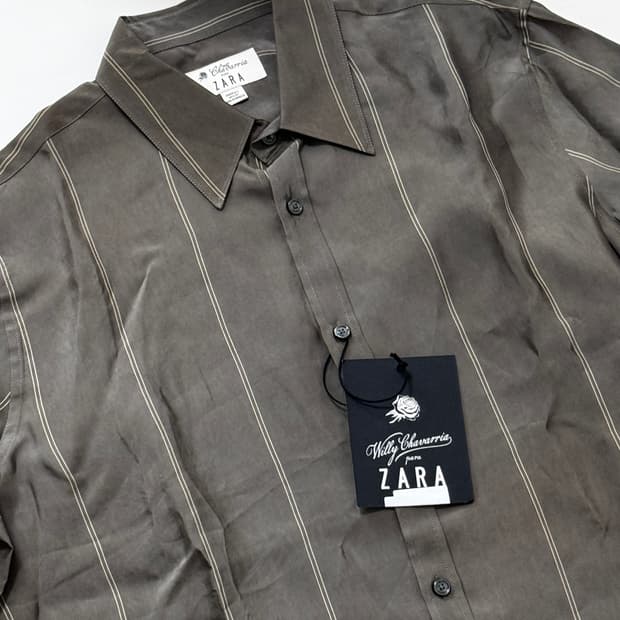 윌리차바리아 자라 큐프로 자카드 셔츠