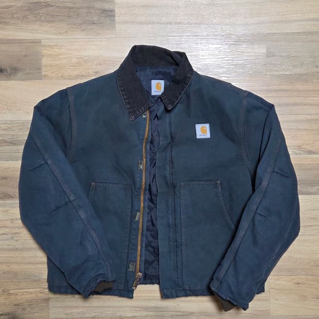 빈티지 칼하트 J02 네이비 숏기장 디트로이트 자켓