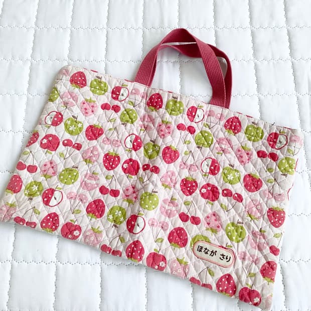 딸기 체리 사과 퀄팅 미니bag