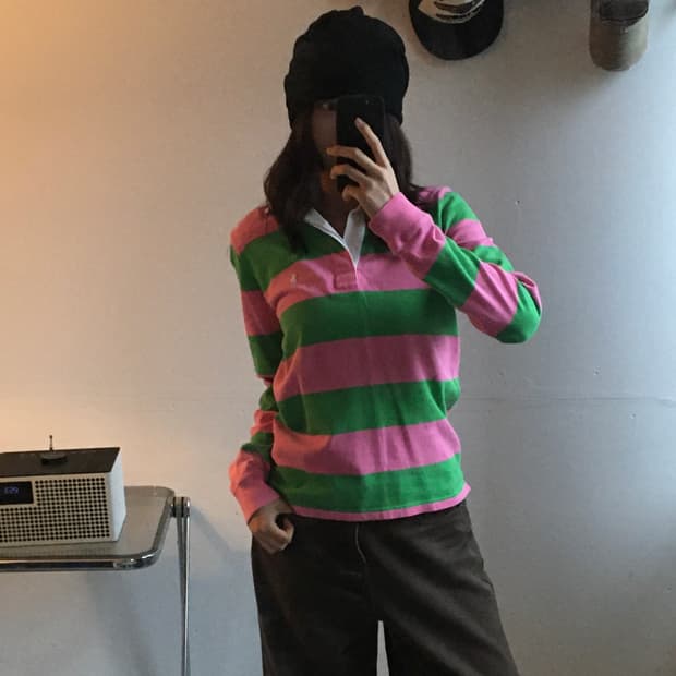 폴로 랄프로렌 스트라이프 럭비티