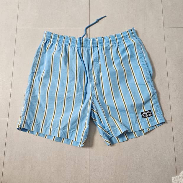 [M] 오베이 블루 스트라이프 쇼츠