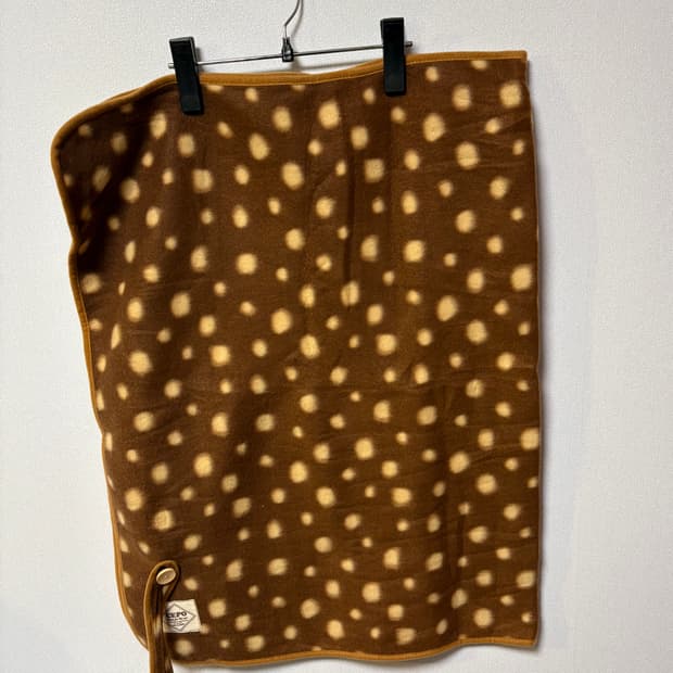 브라운 도트 후리스 담요 리락쿠마 키티 일본 빈티지 모리걸 