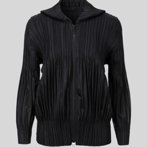 플리츠플리즈 플러피 베이직 쟈켓 블랙 사이즈3