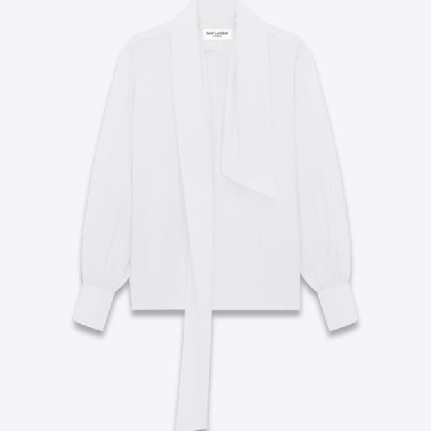 [투어스 착용] 생로랑 23AW 보우 타이 셔츠