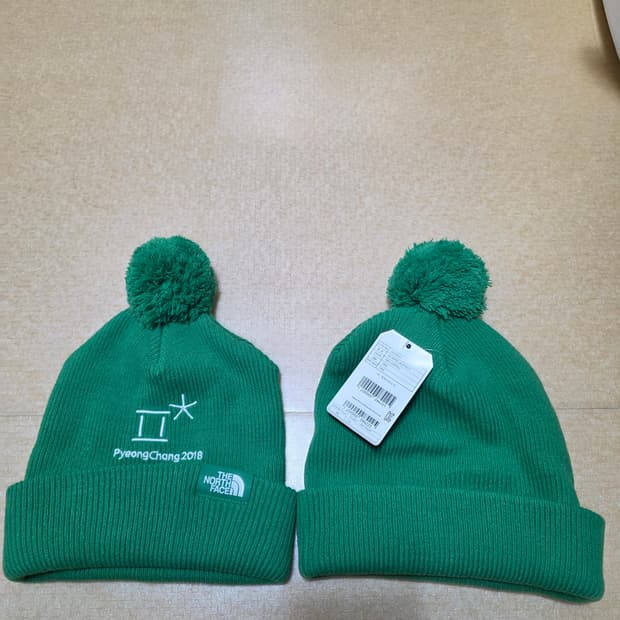 [새제품] 노스페이스 평창 올리픽 방울 비니