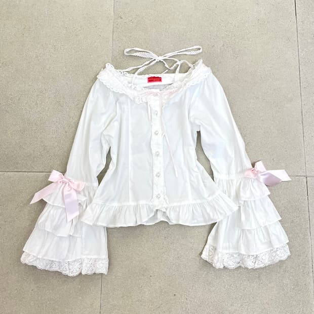 Baby stars 캉캉 리본 블라우스
