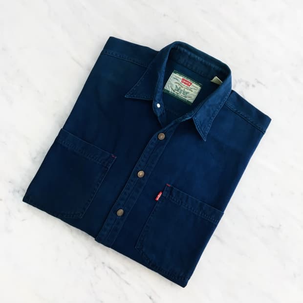 90s 리바이스 데님 셔츠 남성 115 120 빅사이즈