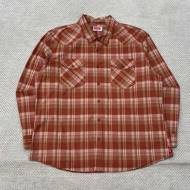 랭글러 웨스턴 체크셔츠 r3375