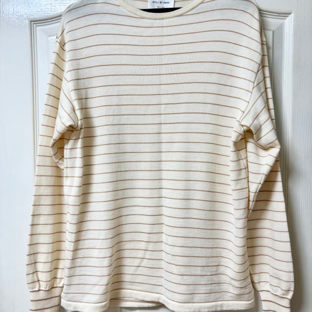 스틸바이핸드 스트라이프 울 니트 46 일본산