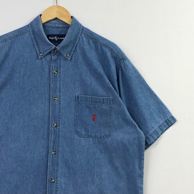 XL 폴로 데님 셔츠
