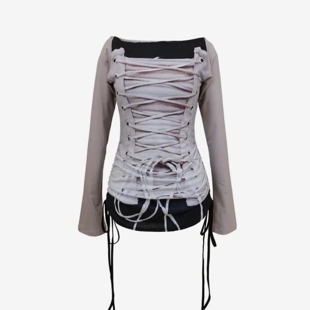 엘프엘프엘프 아카이브 코르셋 롱슬리브