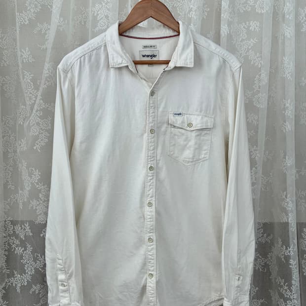 L) 랭글러 Wrangler 레귤러핏 코튼 셔츠 아이보리