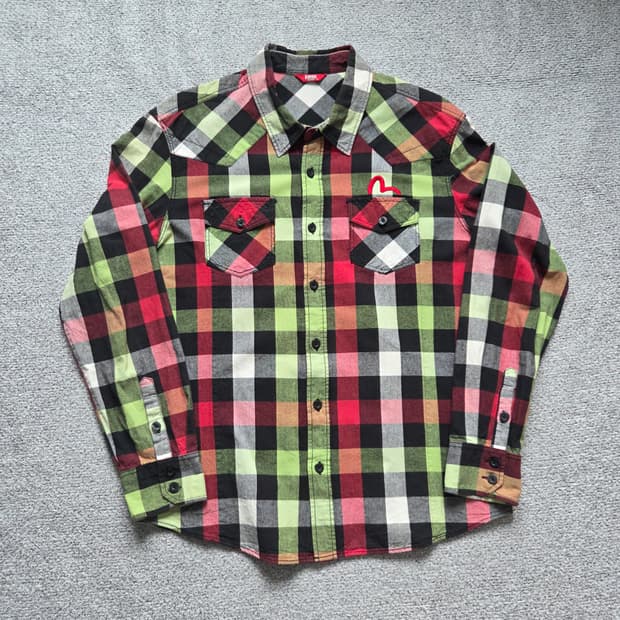 Evisu 웨스턴 체크 셔츠 L(100)