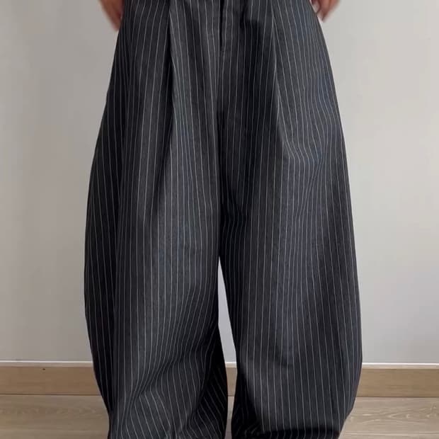 (1회착,XXL) pushpush PP 스트라이프 팬츠