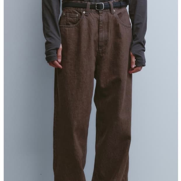 Youth 스트레이트 데님 브라운