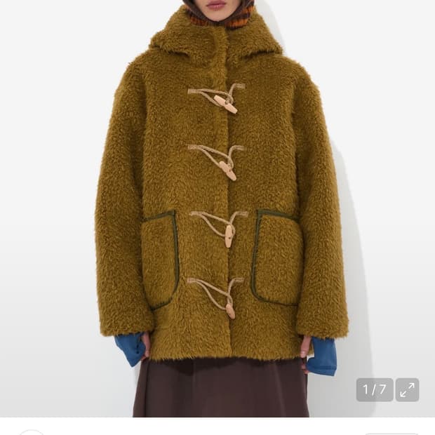 파르티멘토 퍼 더플 코트 머스타드