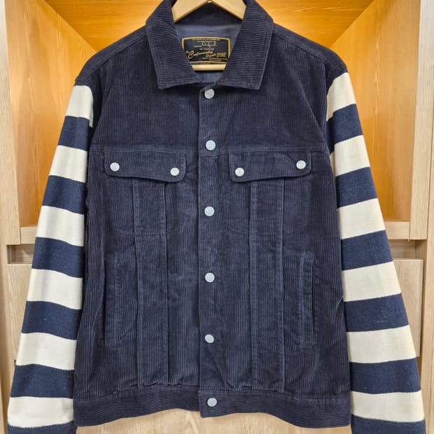 DIAFVINE Racing Stripe Corduroy Trucker