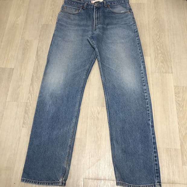 (32) 00's 리바이스 505 캐나다제 레귤러핏 워시드 연청 데님